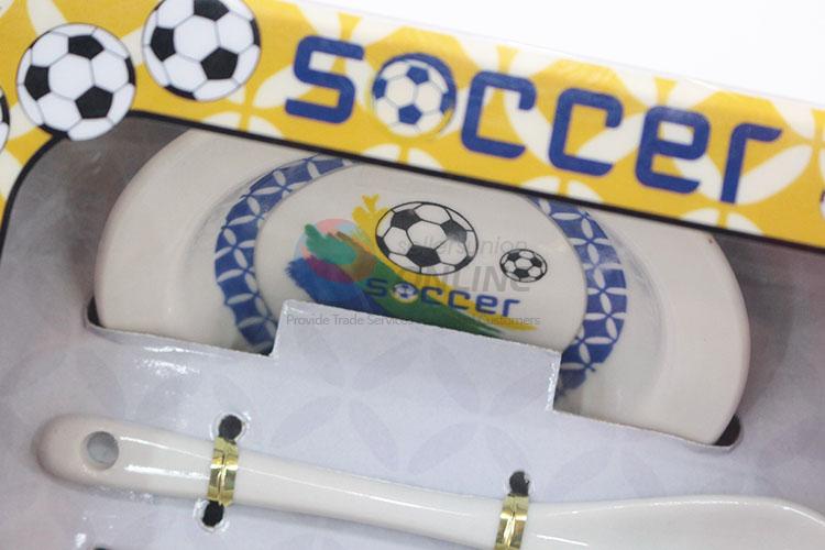 Promotioanl gift football pattern ceramic coffe mug