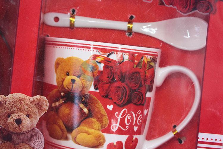 Lovely ceramic couple mug with alarm clock