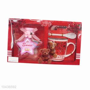 <em>Valentine</em> gift wishing bottle coffee cup ceramic couple mug