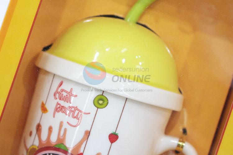 Women Gift Water Coffee Drinking Cup with Straw