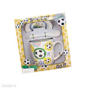 Promotioanl gift football pattern ceramic coffe mug