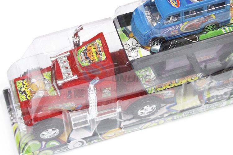 Newest Inertial Towing Vehicle With 4 Pieces Sliding Car Toy Set