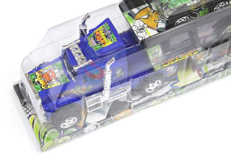 Popular Plastic Toy Inertial Towing Vehicle  With 2 Pieces Sliding Car And 2 Pieces Beach Motorcycle Set