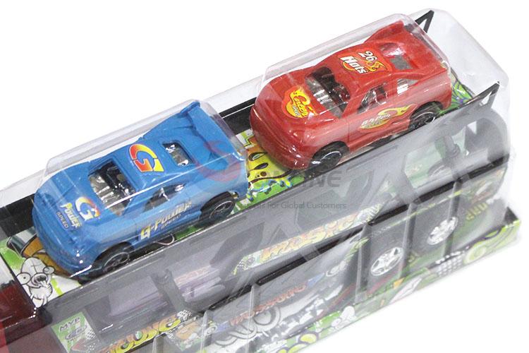 Creative Inertial Towing Vehicle With 4 Pieces Sliding Toy Car Set