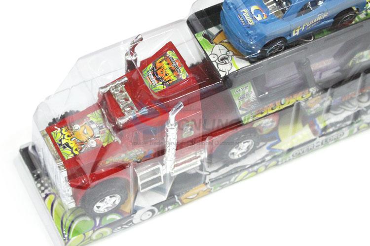 Creative Inertial Towing Vehicle With 4 Pieces Sliding Toy Car Set