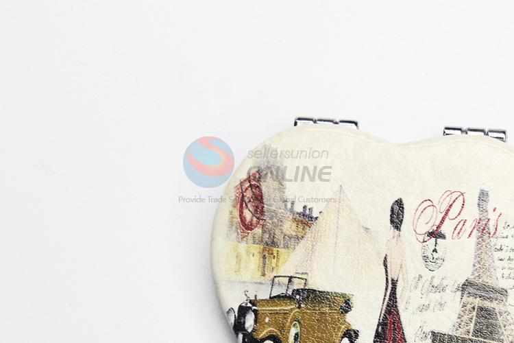 Good Quality Heart-Shaped Folding Makeup Mirror for Sale