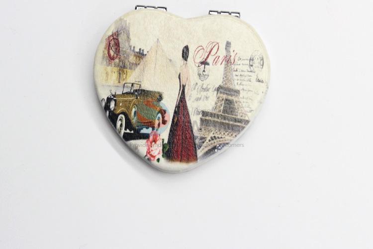 Good Quality Heart-Shaped Folding Makeup Mirror for Sale