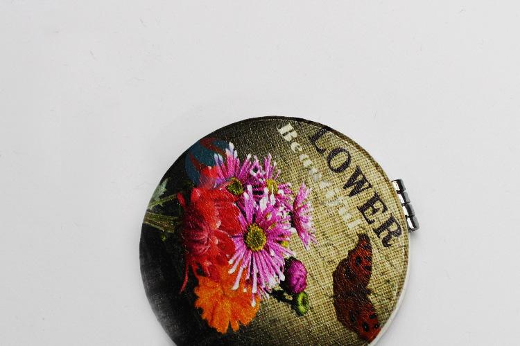 Top Selling Flower Pattern Folding Makeup Mirror for Sale