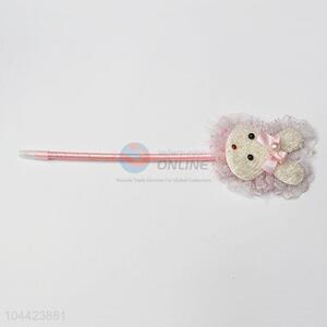 China Factory Cartoon Lovely Ball Point Pen with Rabbit Top