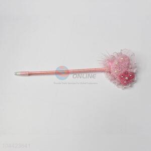 Promotional Gift Cartoon Lovely Ball Point Pen with Heart Top