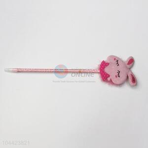 Factory Direct Cartoon Lovely Ball Point Pen with Rabbit Top