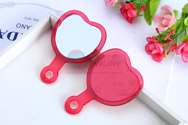 China manufacturer heart shaped plastic mirror