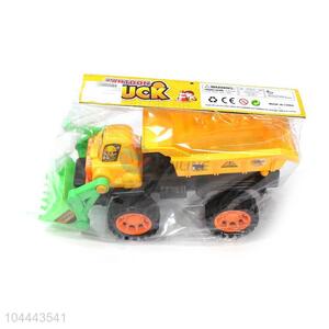 Cartoon Design Plastic Truck Colorful Bulldozer Toy Car