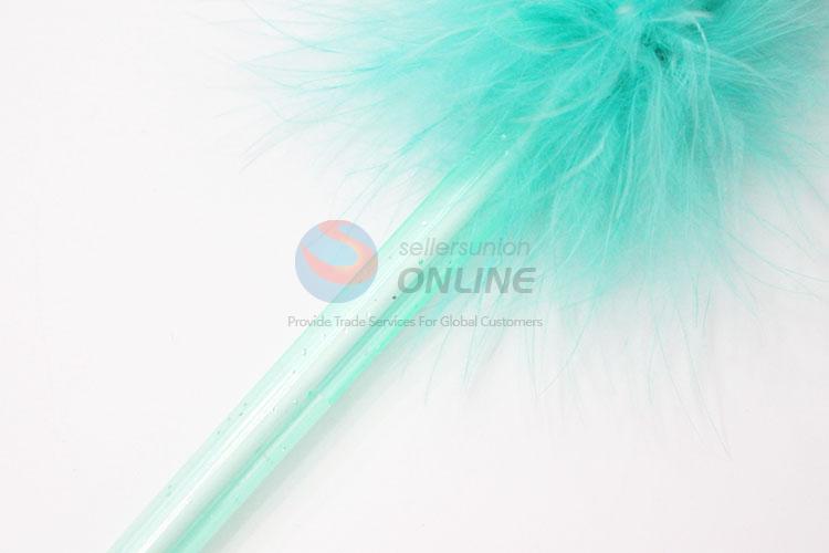 Lovely Rainbow Design Feather Plastic Ballpoint Pen