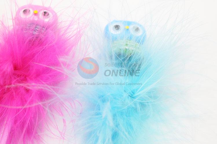 Owl Design Feather Plastic Ballpoint Pen