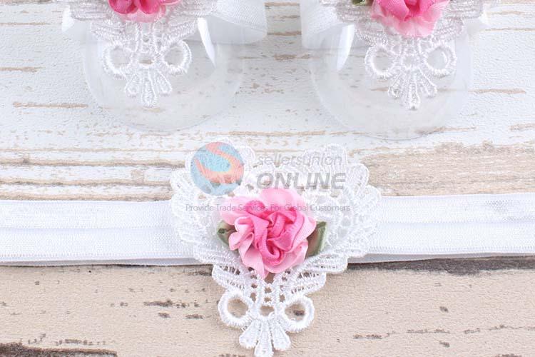 Wholesale China Supply Cotton Foot Headband Set For Baby