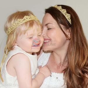 Customized New Arrival Gold Crown Baby Headband