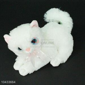 White cute low price plush cat toy