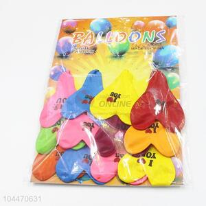 Hot-Selling Popular Latest Design Heart Shaped Colorful Party Latex Air Baloon
