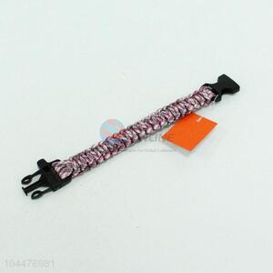 China factory supply rope bracelet with flintstone&whistle