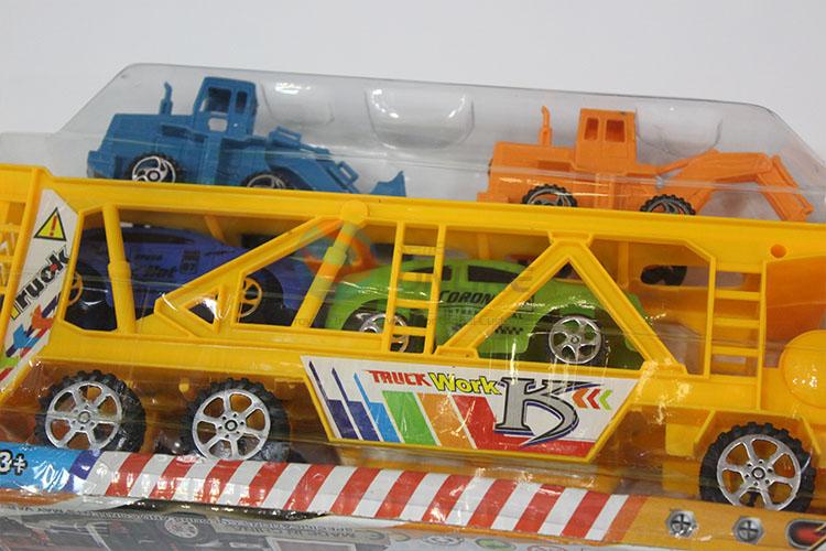 Bottom price nice design plastic toy truck&car set