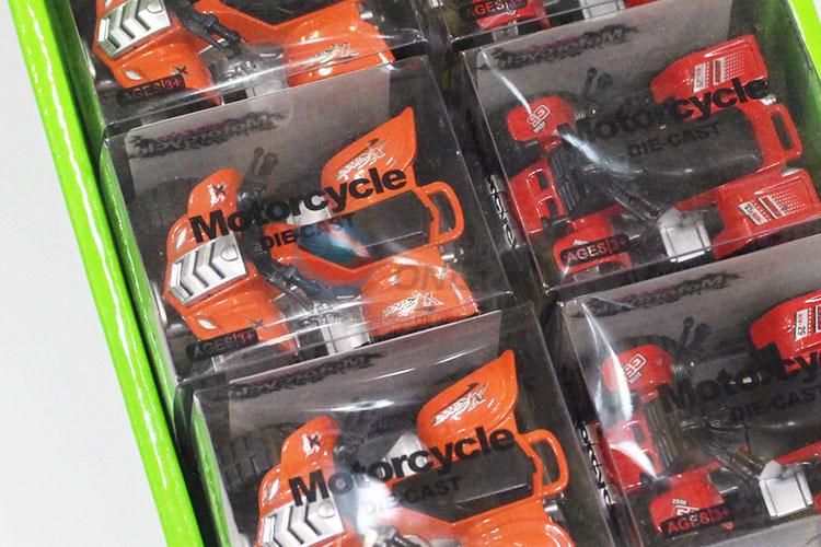 Great alloy red/orange 12pcs beach motorcycle toy