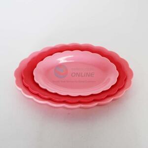 Best low price pink/red flower shape 6pcs plates
