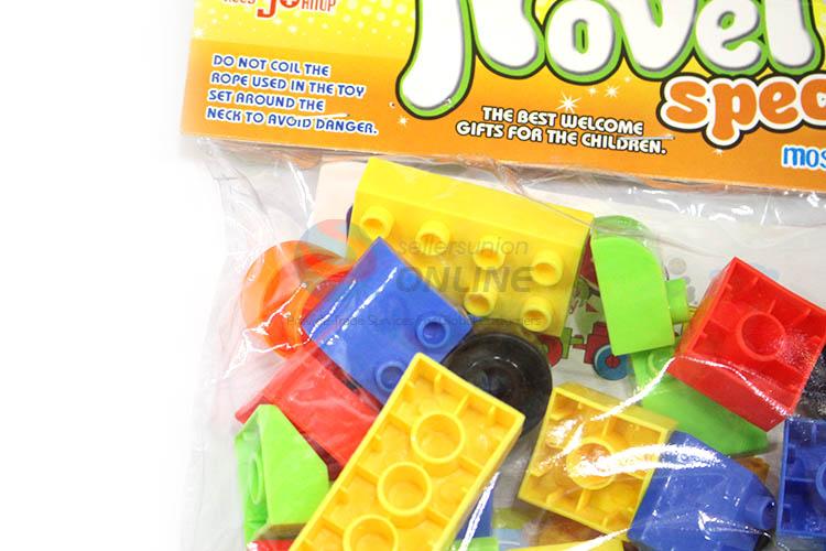 Cheap Colorful 23 Pieces Plastic Building Block Creative Educational Toy