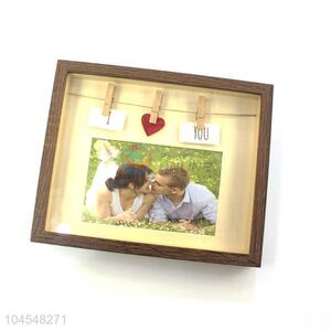 Bottom price fashion MDF material photo frame with clips