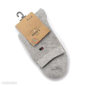 Popular design promotional cheap printed thickened men cotton socks