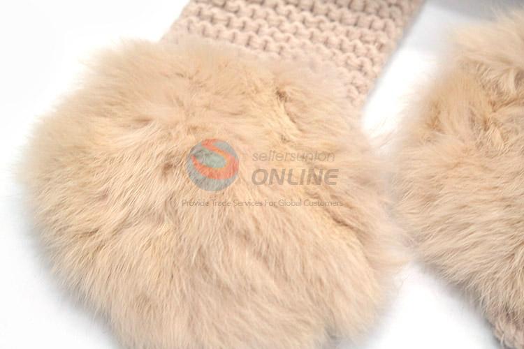 Factory supply delicate earmuff with fuzzy ball