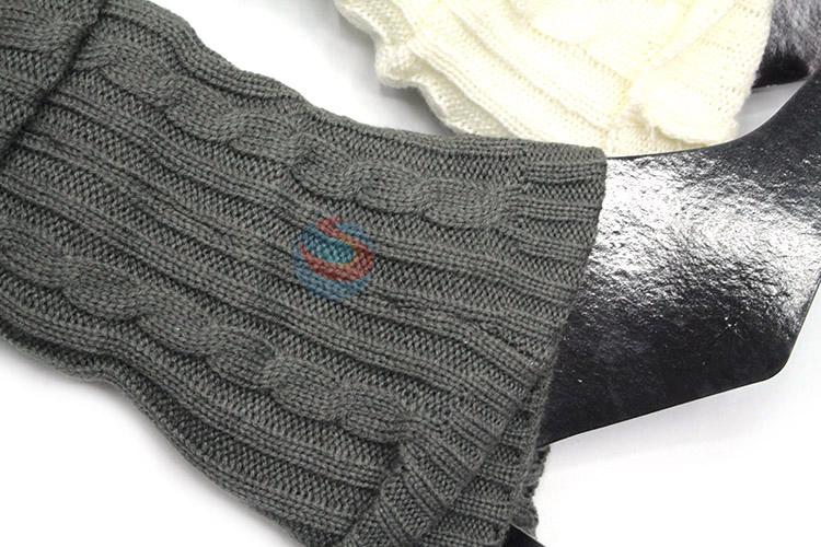Fancy cheap knitted leg warmer foot warmer