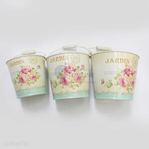 Hot sale fashion design tinplate flower pot