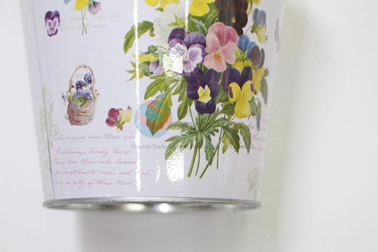 Popular promotional tinplate flower pot