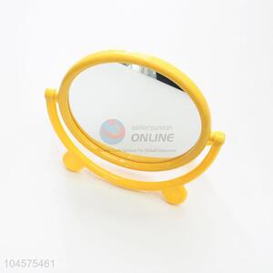 Plastic stand tabletop round mirror