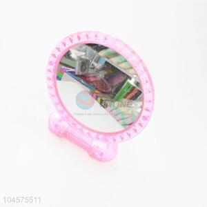 Cosmetic mirror tabletop plastic round mirror