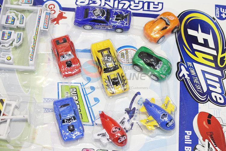 China Factory Plastic Toy Vehicle Pull Back Car and Plane Toy