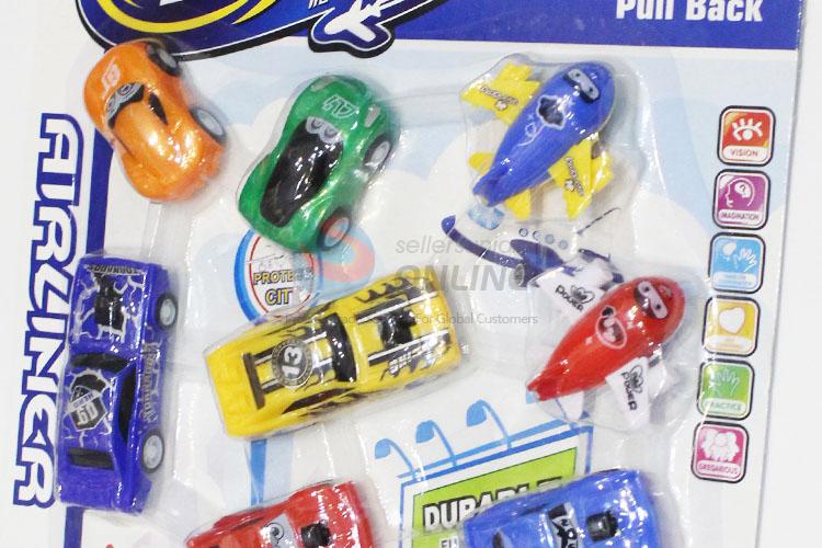 China Factory Plastic Toy Vehicle Pull Back Car and Plane Toy