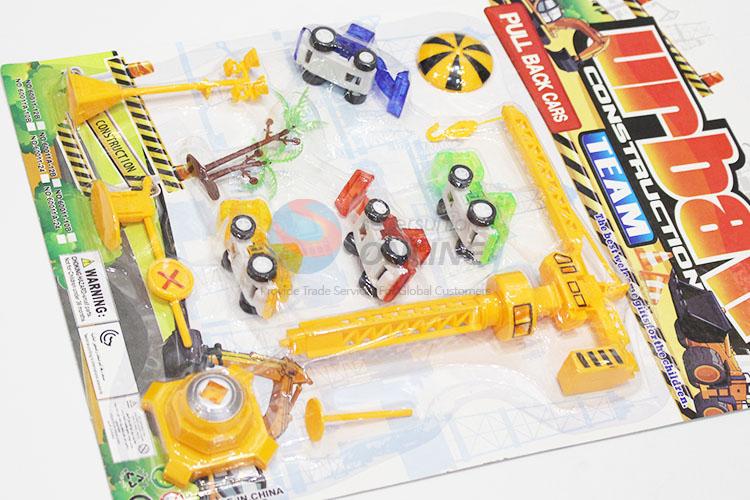 Factory Direct Pull Back Cars Plastic Urban Construction Team