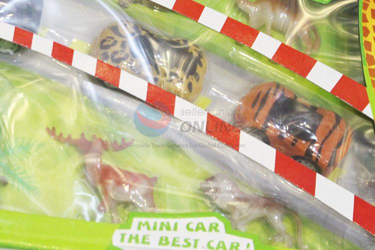 Wholesale Cheap Cartoon Plastic Toy Vehicle Pull Back Car Toy and Animals