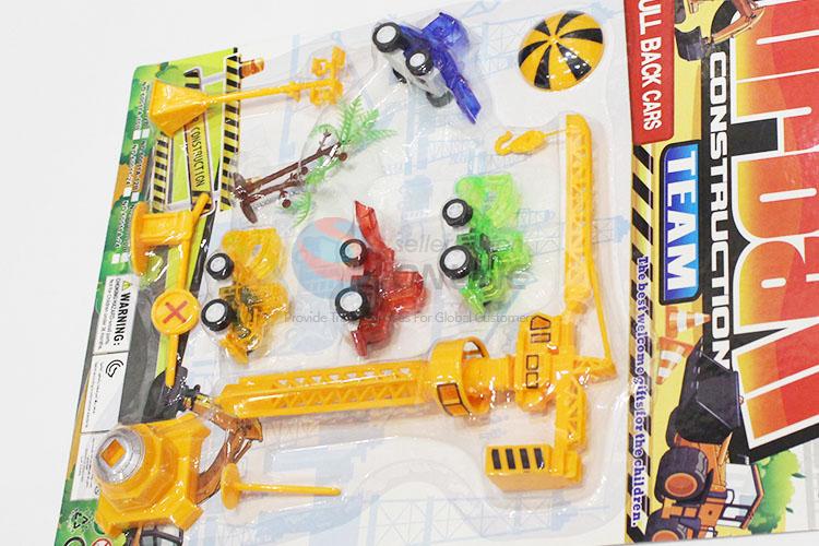 Factory Direct Pull Back Cars Plastic Urban Construction Team