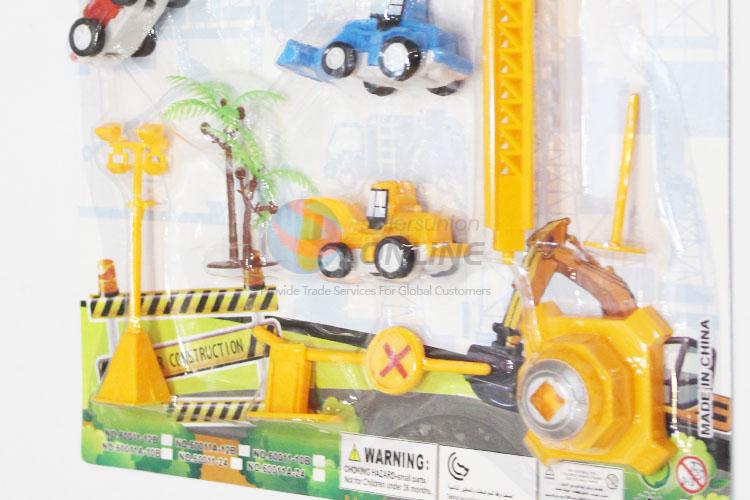 High Quality Plastic Urban Construction Team Pull Bacck Toy Vehicle