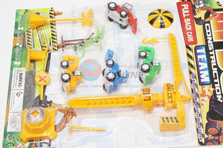 High Quality Plastic Urban Construction Team Pull Bacck Toy Vehicle