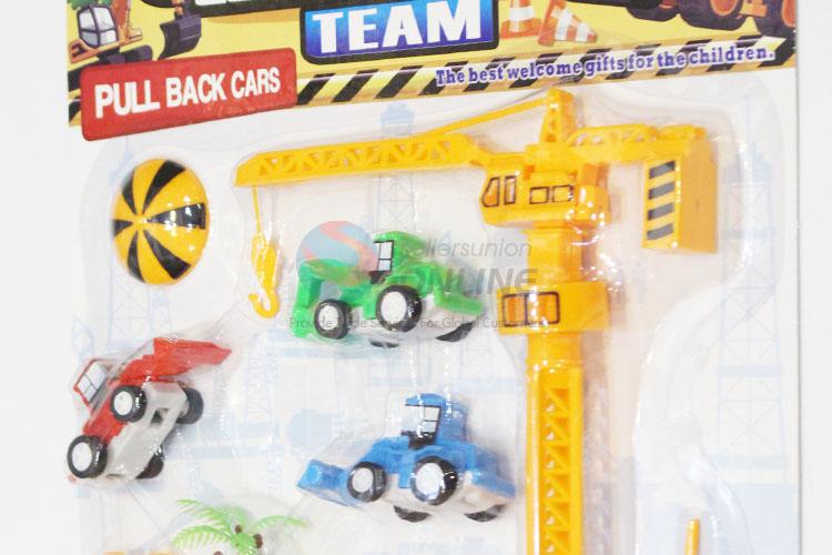 High Quality Plastic Urban Construction Team Pull Bacck Toy Vehicle