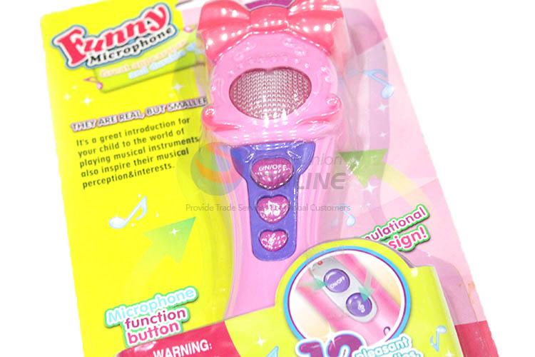 Cute Design Colorful Funny Microphone With Button For Children