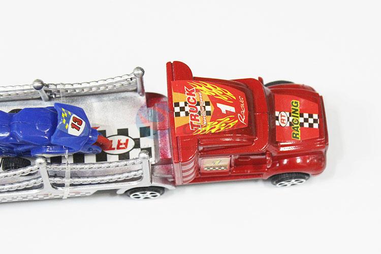Best High Sales Cute Plastic Inertial Truck Model Vehicle Toys with Motorcycle