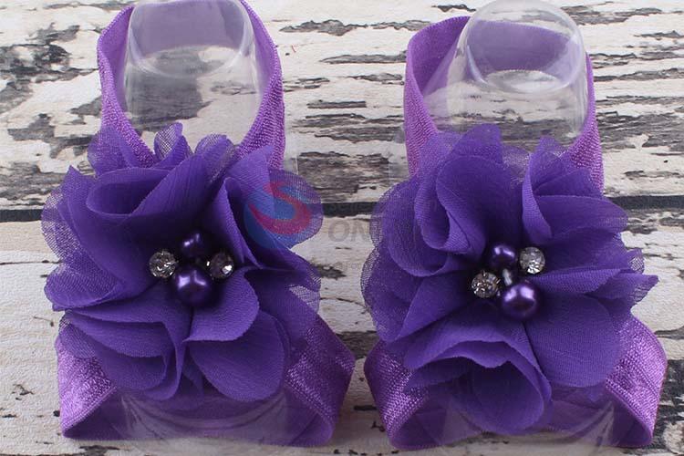 High Quality Cheap Chiffon Flower Foot Band