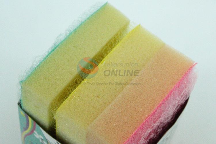 三色羽丝浅彩海绵百洁布