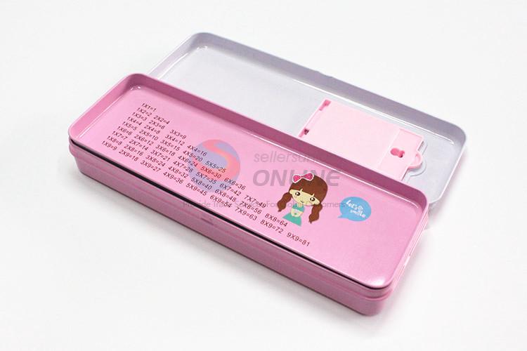 Wholesale cartoon printing pencil box with comb&mirror