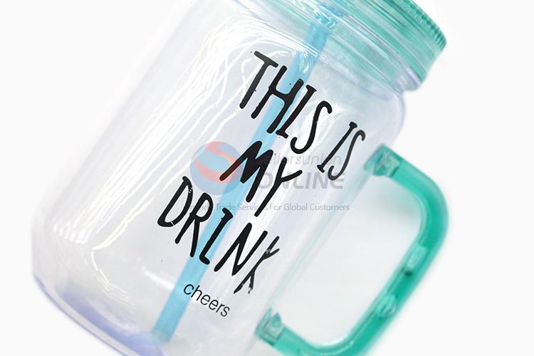 Factory directly sell plastic water bottle with straw
